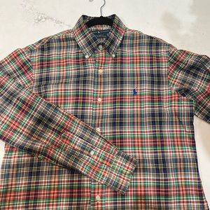 Beautiful POLO RALPH LAUREN CHECKERED BUTTON DOWN SHIRT SIZE M